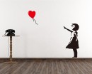 Banksy Girl Balloon Vinyl Decals Silhouette Wall Art Sticker